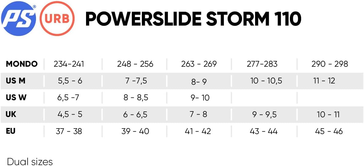 Powerslide PS Storm 110 Skates Black 10.0 - 10.5 (43-44)