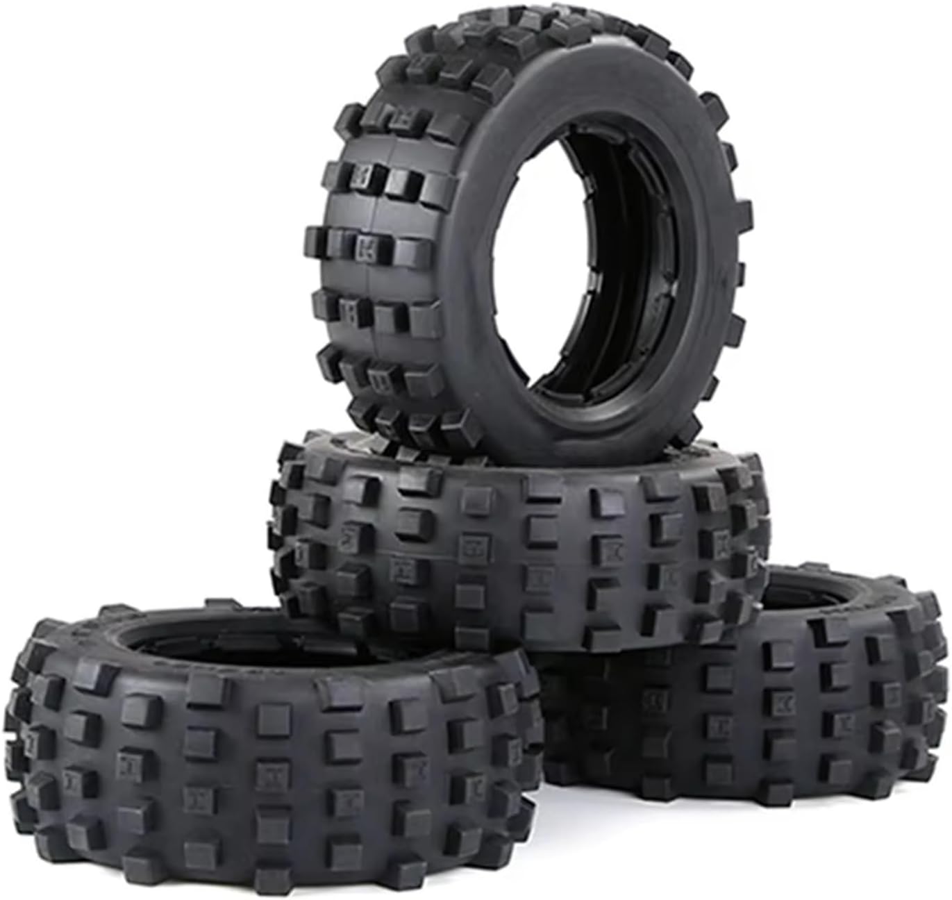 RC Car Parts Compatible with BAHA 5T 5SC 5FT 1/5 RC Car Second-Generation Wasteland Tires, Modified and Upgraded Replacement Spare Parts