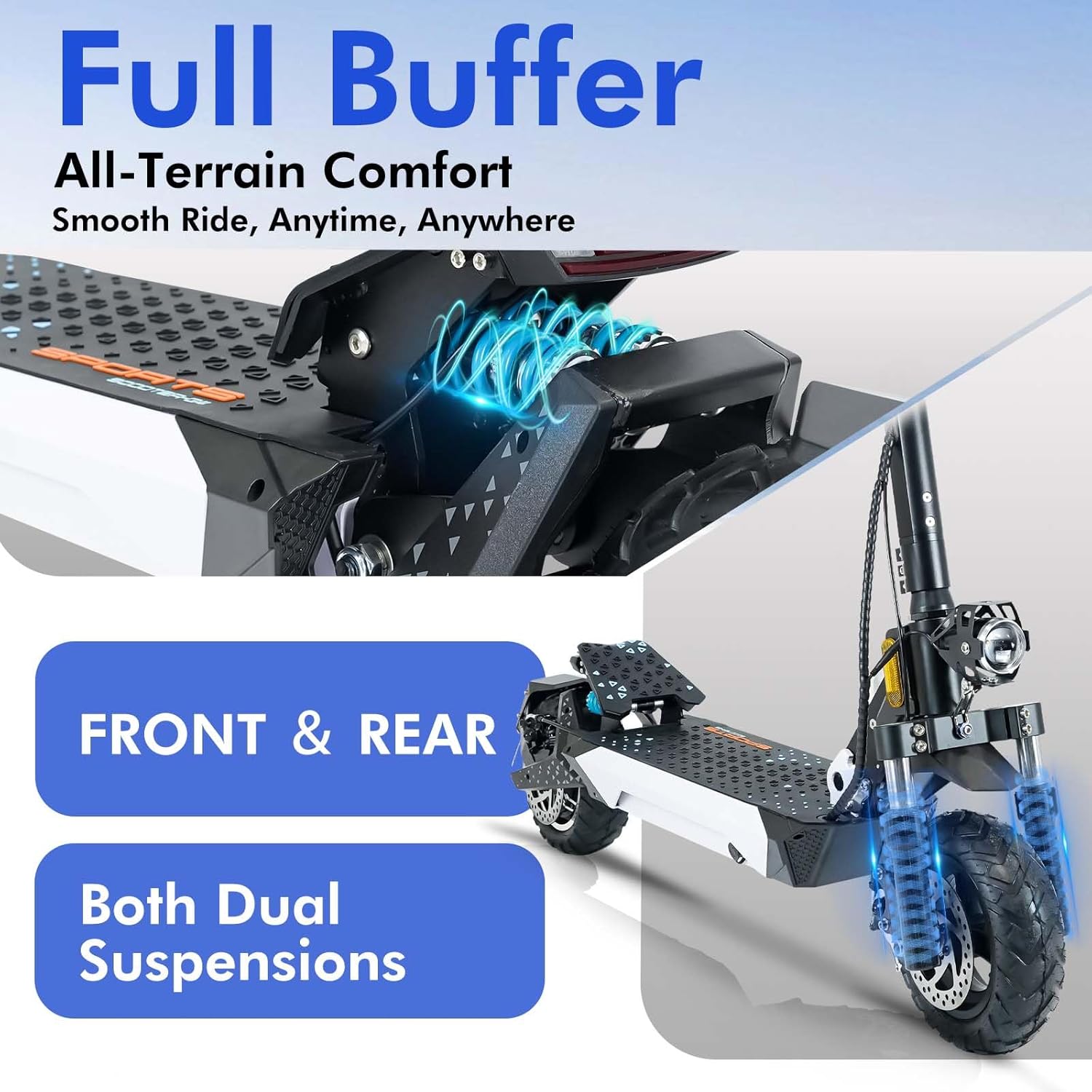 Electric Scooter Adults,1600W Fast Scooter,36 MPH Top Speed & 40 Miles Long Rang,10