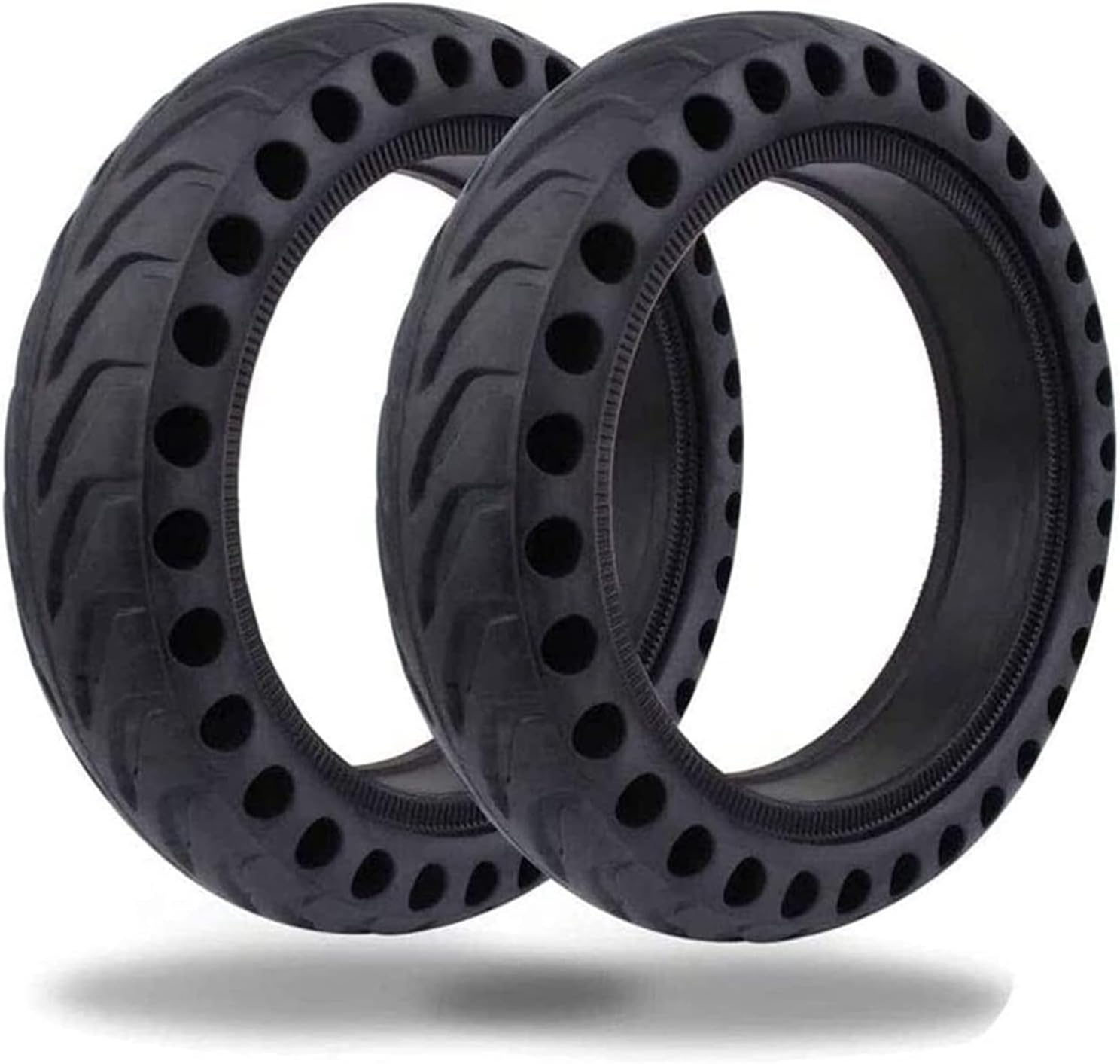 Wheels Scooter Tires Front Rear Wheel Solid Tyre 8.5 Inch Anti Slip with Tire Levers Replacement Hub Explosion-proof Tire Set for M365 Electric Scooter 2 Pcs