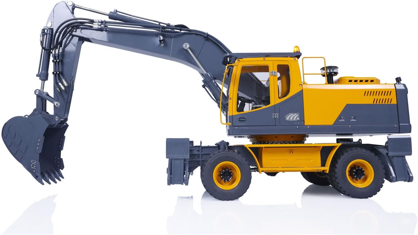 LESU 1/14 RC Model Metal Hydraulic Aoue ET30H Wheeled Excavator Motor ESC Servo Light Set​