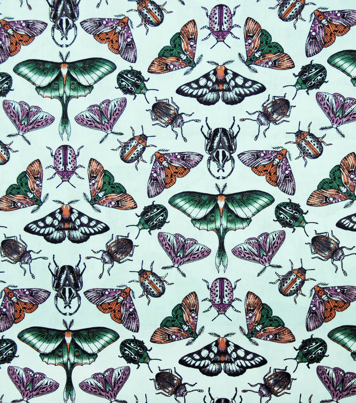 Insects On Blue Novelty Cotton Fabric