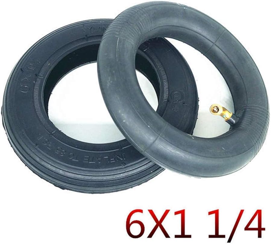 6-inch Explosion-proof Solid Tires 6x1 1/4 Inner and Outer Inflatable Tires Suitable for Mini Replacement,Wearable,Electric Scooter Tires (solid*1)