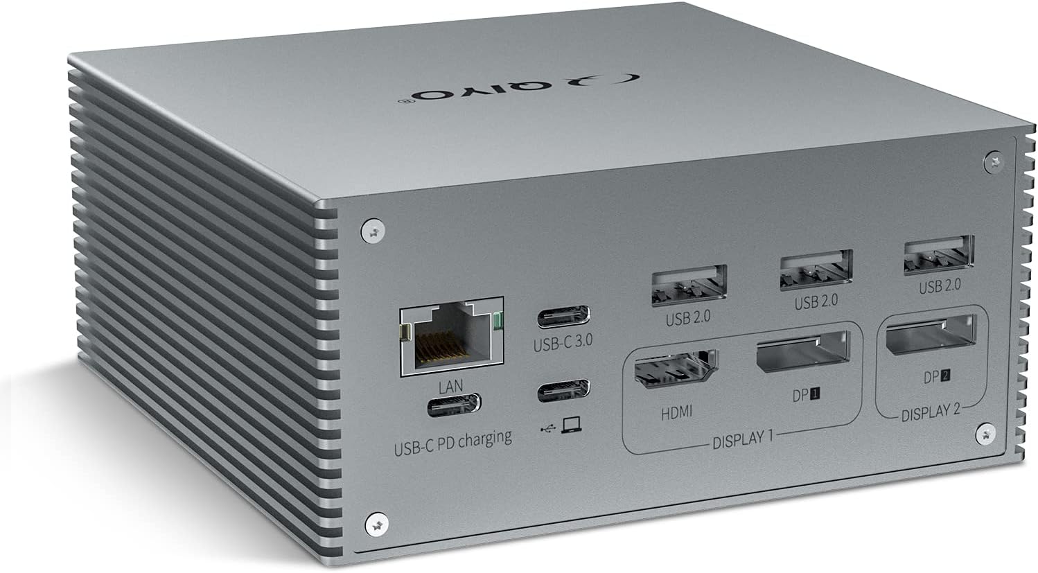 Docking Station, QIYO USB C Docking Station Dual Monitor for MacBook Pro/Air & Type C Windows Laptops (4K HDMI, 2 DPS, 100W PD, 6 USB Ports), Extended Display for macOS