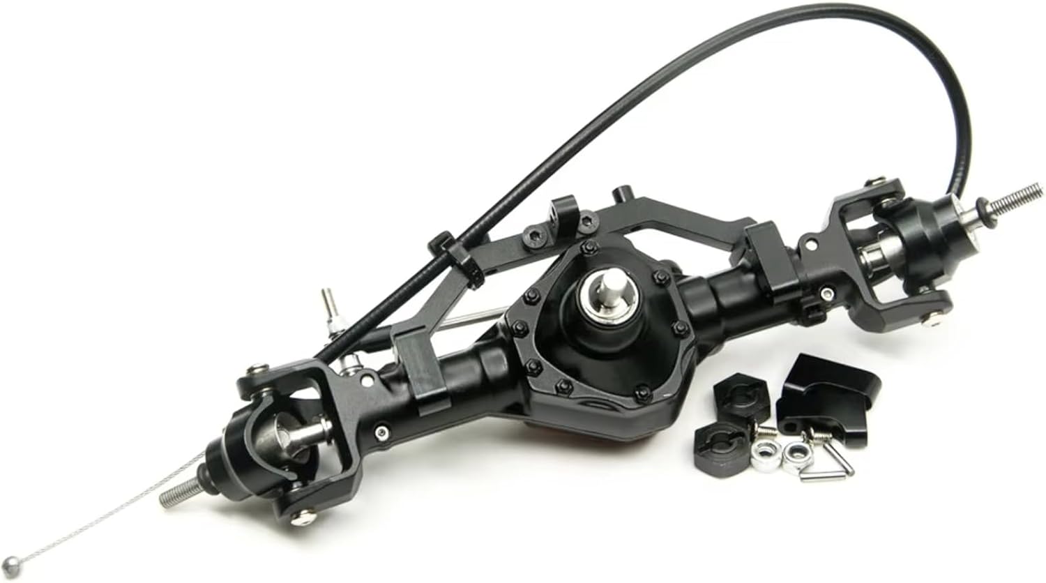 RC Repairs Models For Axial For SCX10 1/10 Aluminum Front Rear Axle With 4WD Lock Scale RC Crawler Car Upgrade Accessories Parts(1set)