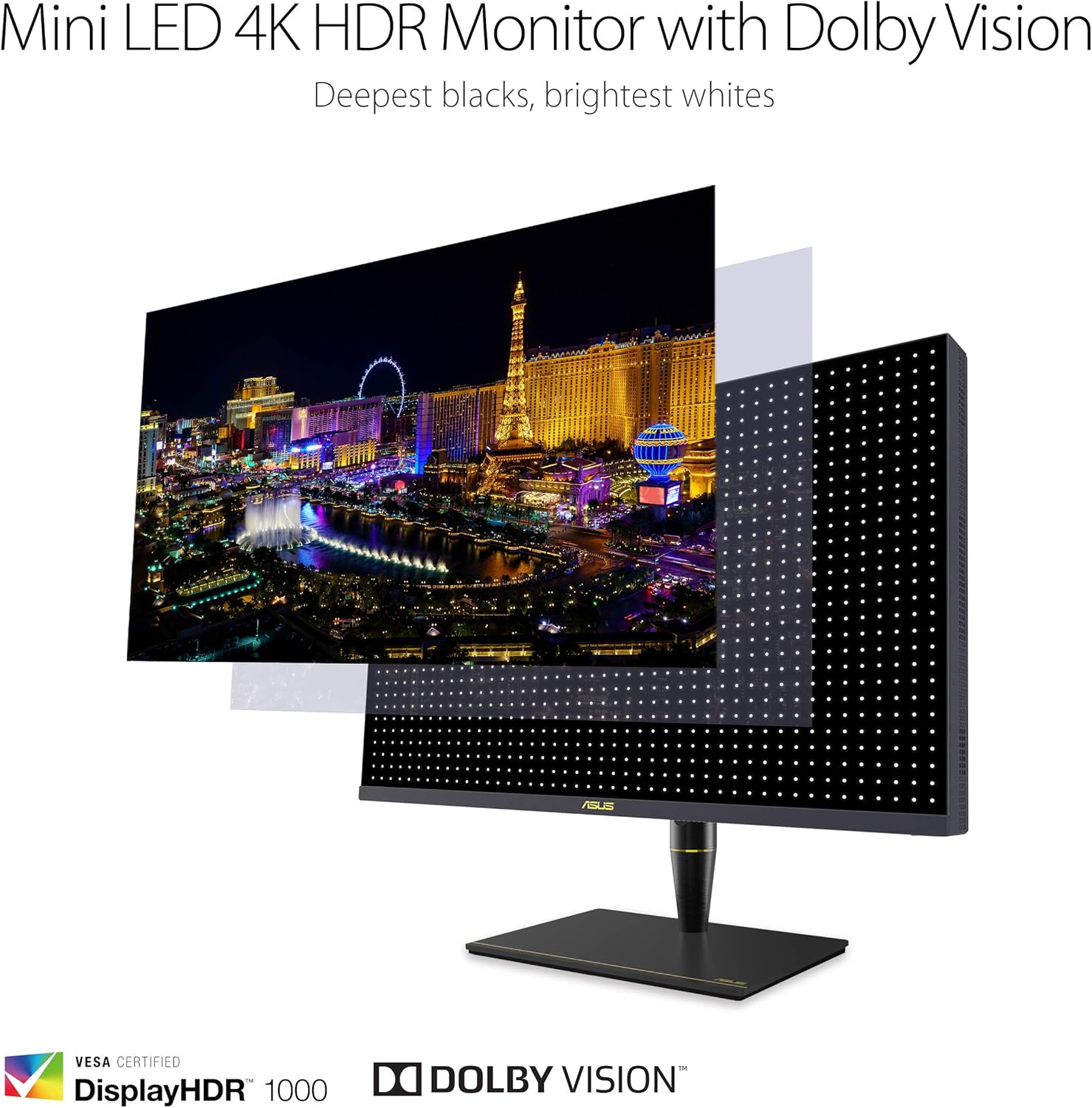 ASUS ProArt Display PA32UCX-PK 32” 4K HDR PC Monitor, 99% DCI-P3 99.5% Adobe RGB, DeltaE