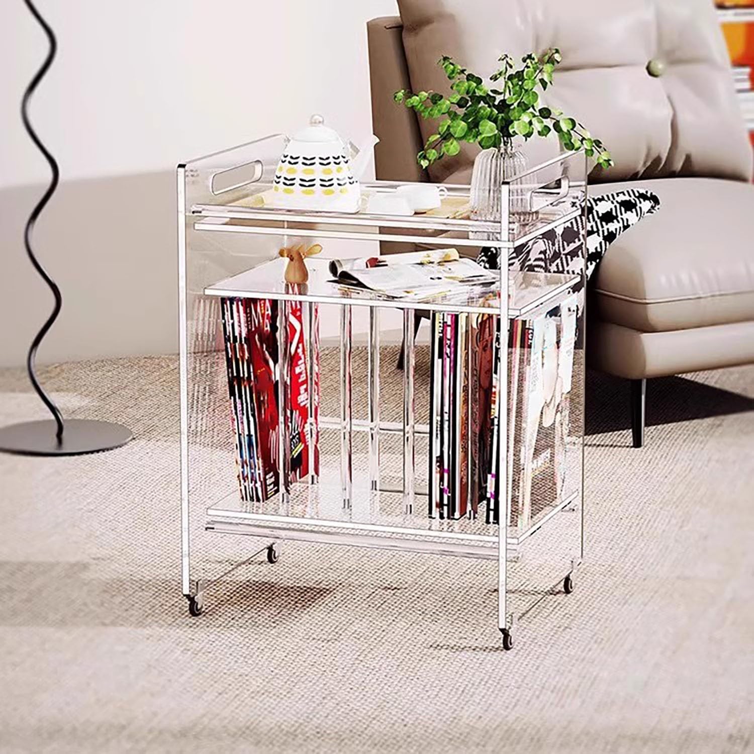 Storage Cabinet Home Stereo Racks and Wheels