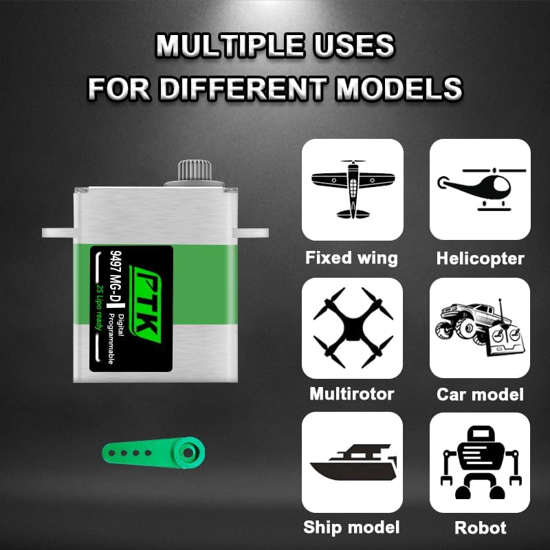 9497 MG-D Reless Metal servo high Torque 13 kg Micro servo RC Upgrade Part TRX4M TRX4MT 1/18 (8pcs)