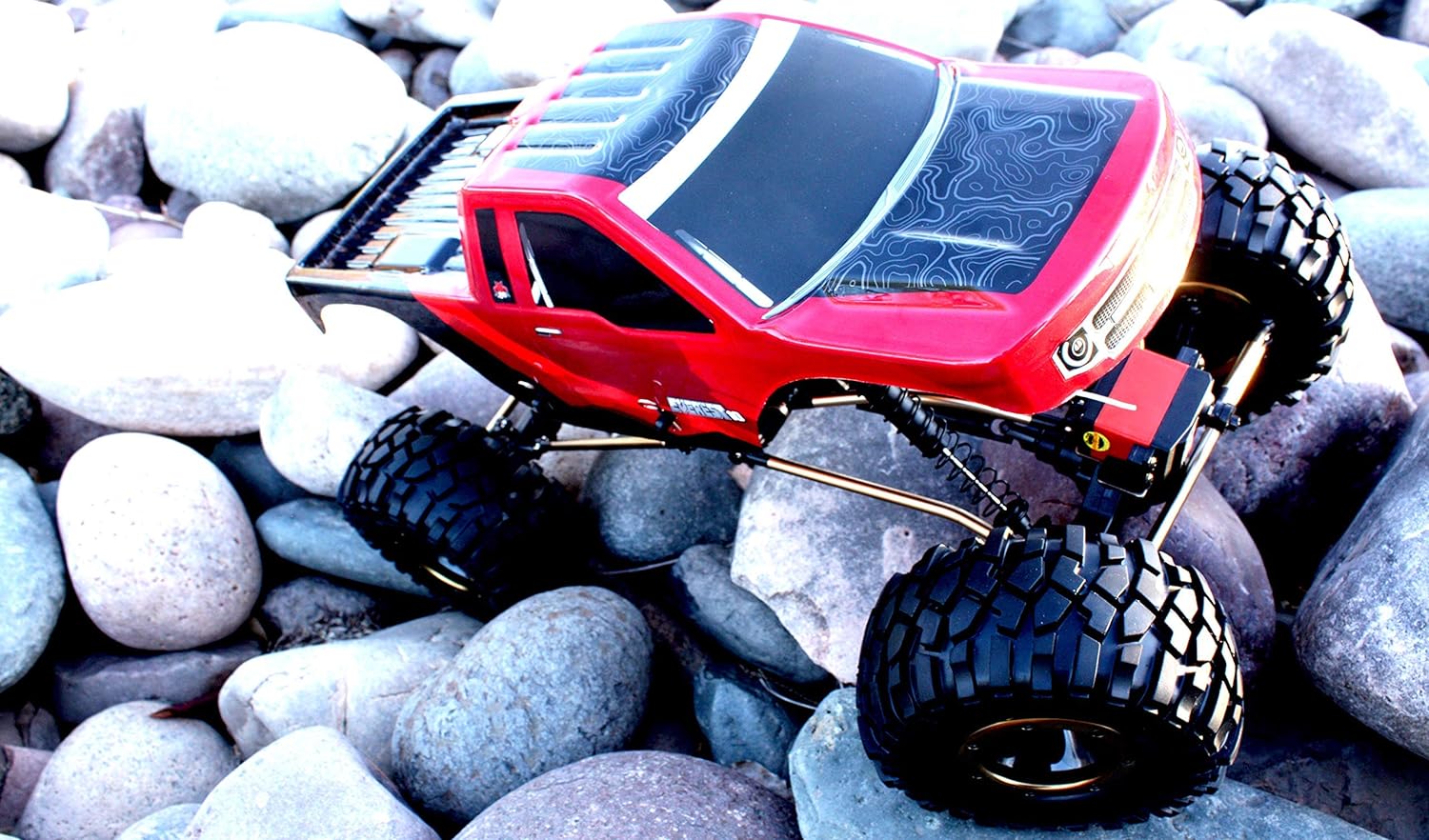 Redcat Racing Everest 10 1/10 Scale Electric RC Rock Crawler, 4WD Shaft Driven RC Truck with Waterproof Electronics, Aluminum Chassis, Beadlock Tires, 2.4GHz RTR with Battery & Charger- Red and Black