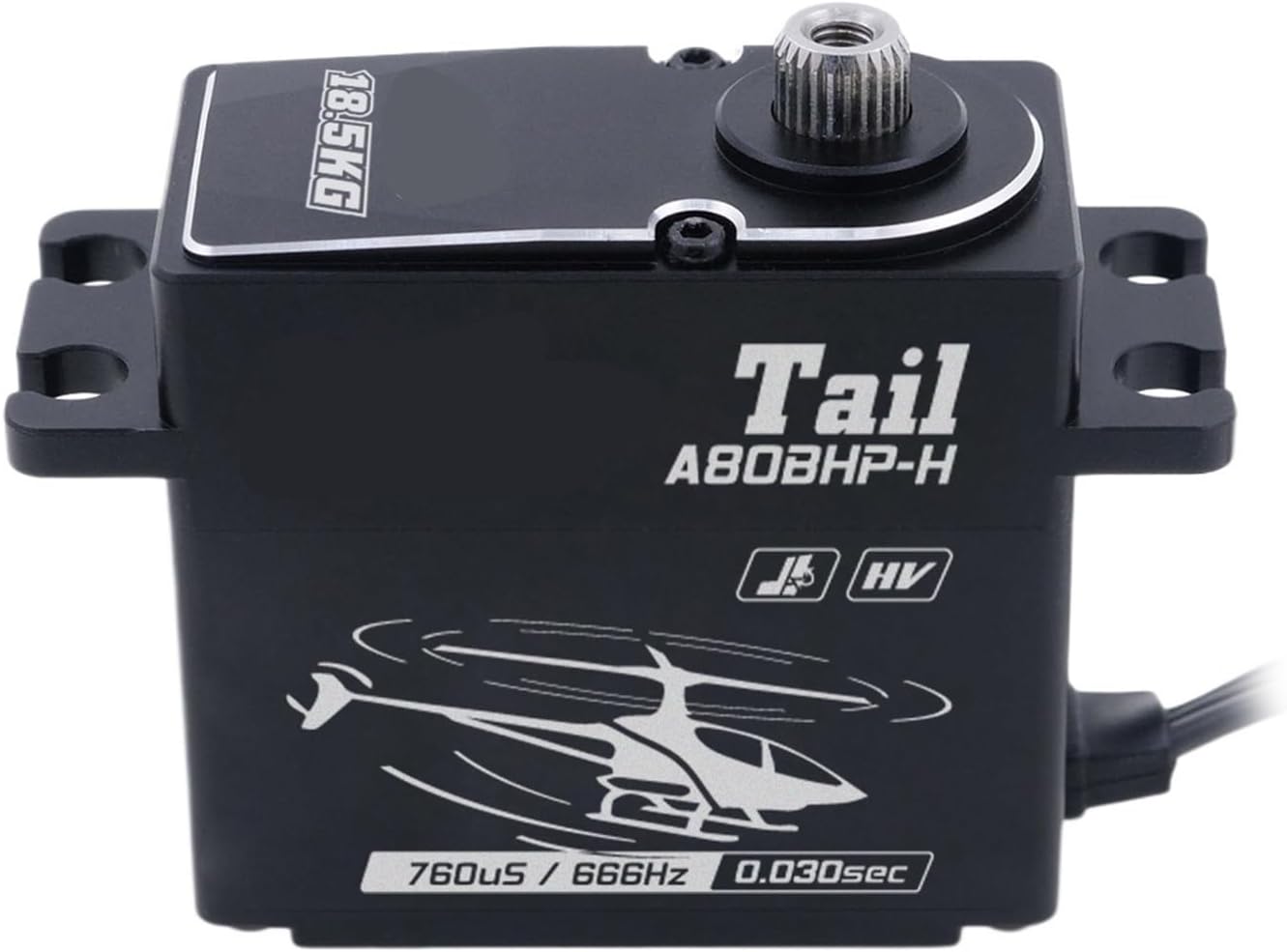 A80BHP-H Metal Gear HV High Speed ​​0.03 sec 18.5 kg Brushless Digital Servo Suitable for RC 570-800 Dimensions(Combo Set)