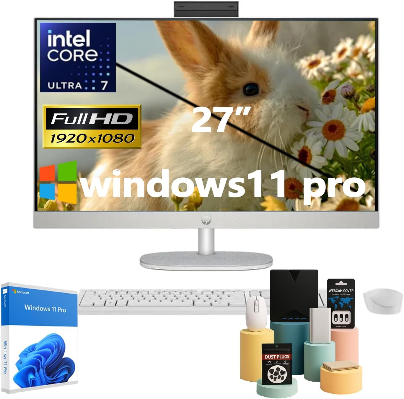 HP Touchscreen All-in-One Desktop Computer, 27