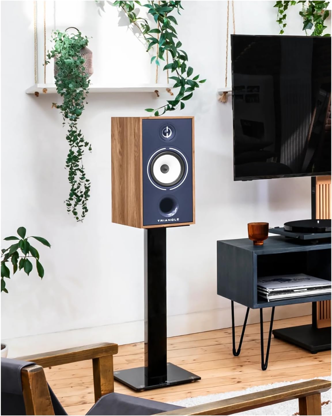 triangle - Hi-Fi Borea BR04 - Bookshelf Speaker - Power handling 110W - Output 91 dB/W/m - Surround Compatible for Home Cinema - 220 x 425 x 314 mm - Blue (Pair)