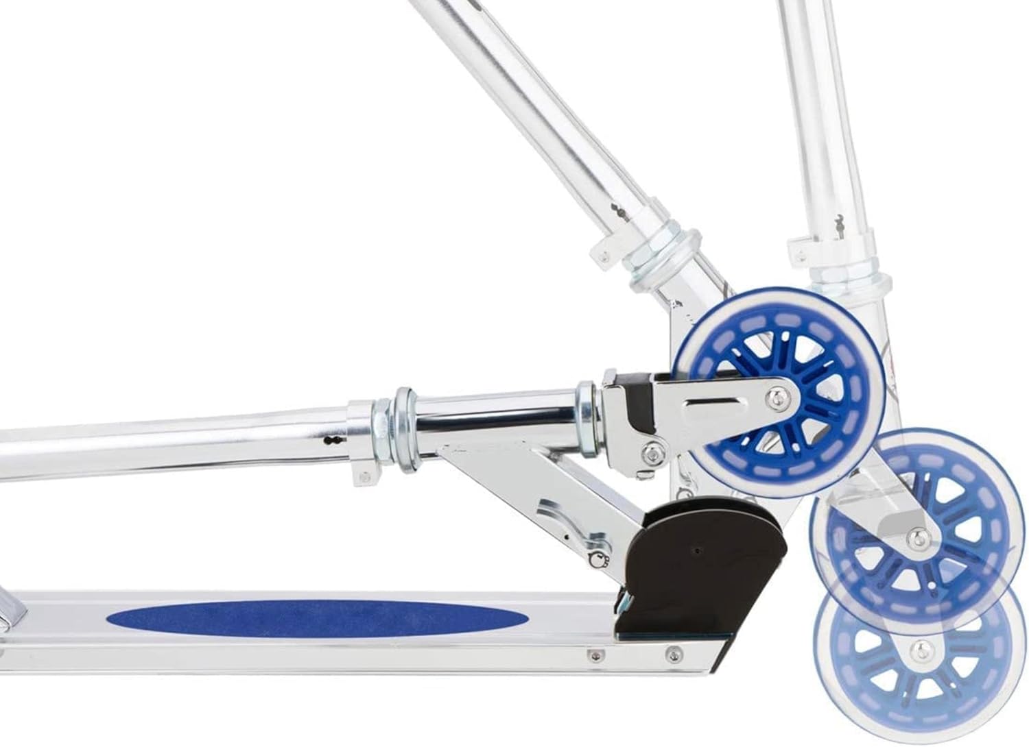 Foldable Kick Scooter for Kids Larger Wheels Front Suspension Wheelie Bar Lightweight and Adjustable Handlebars