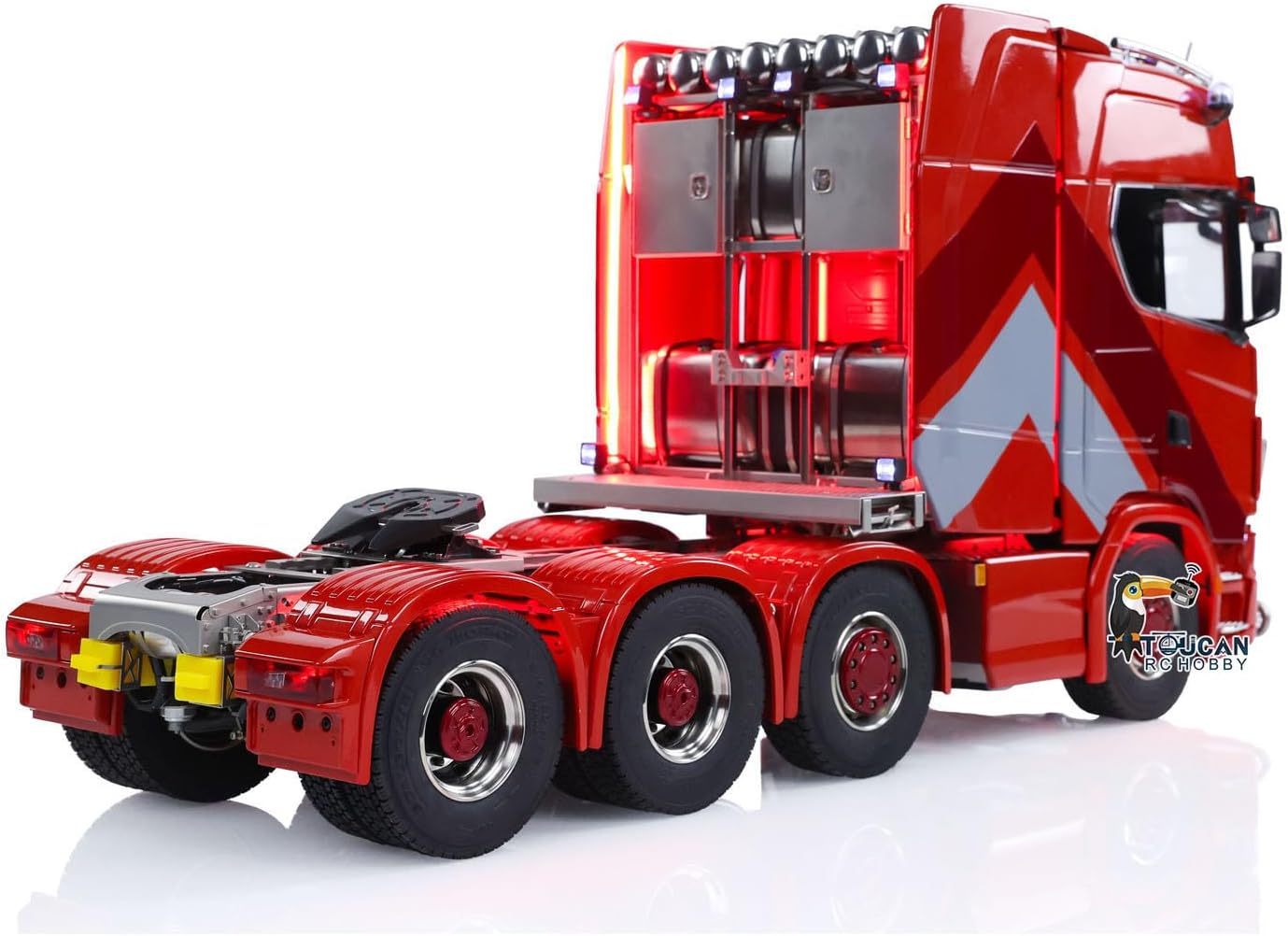 TOUCAN RC HOBBY 1/14 RC Tractor Truck 770S 8x8 Metal Chassis Remote Control Lorry Lock Differential 3Speed Cab Suspension Smoking ST8 Battery for Adult