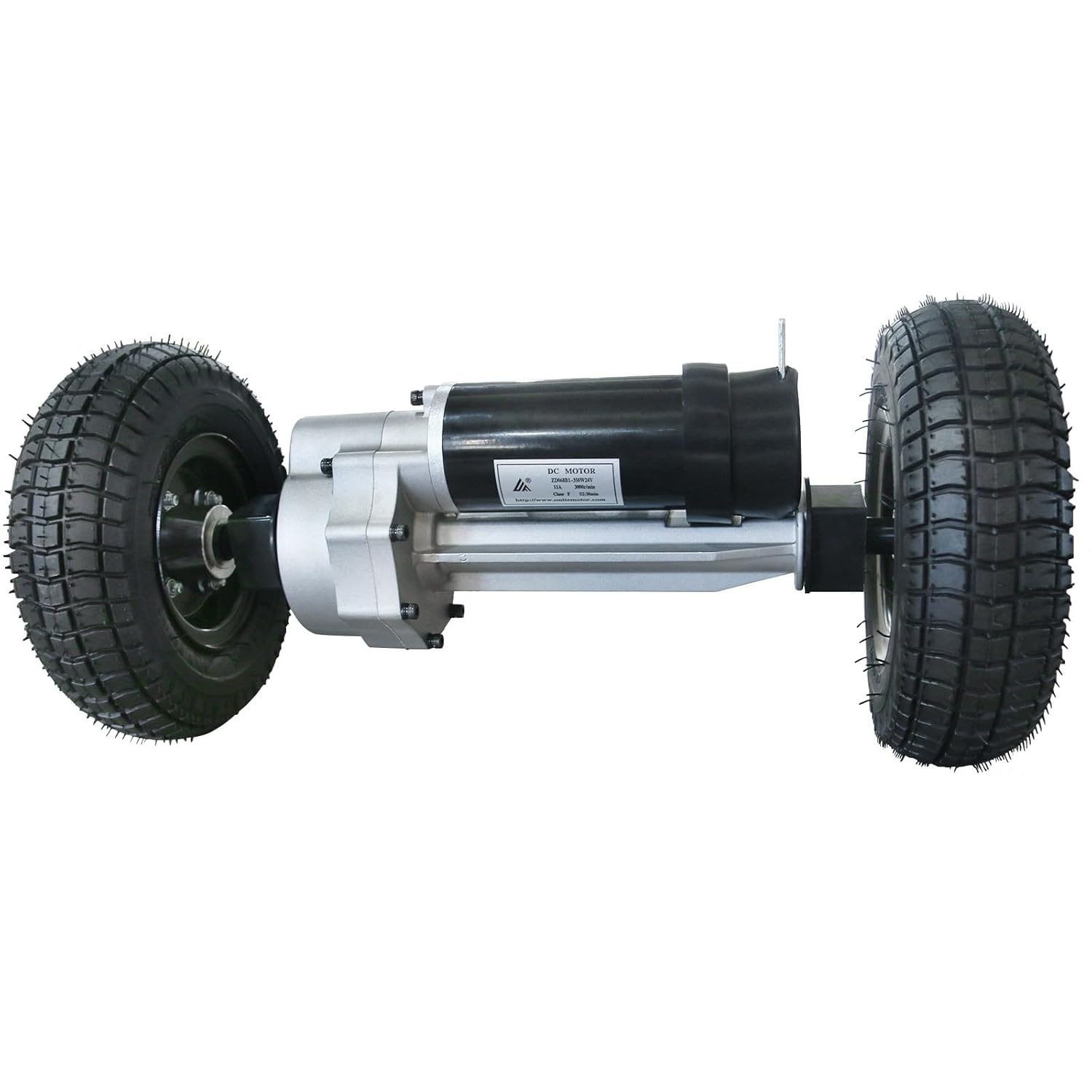 Rear Axle Drive Axle with 24V 350W Brush Electric Motor Transaxle & 9x3.50-4 Rear Wheels Tires for Trolley Wagon Mobility Scooter Skateboard Tricycle Wheelbarrow WheelChair Utility Vehicles