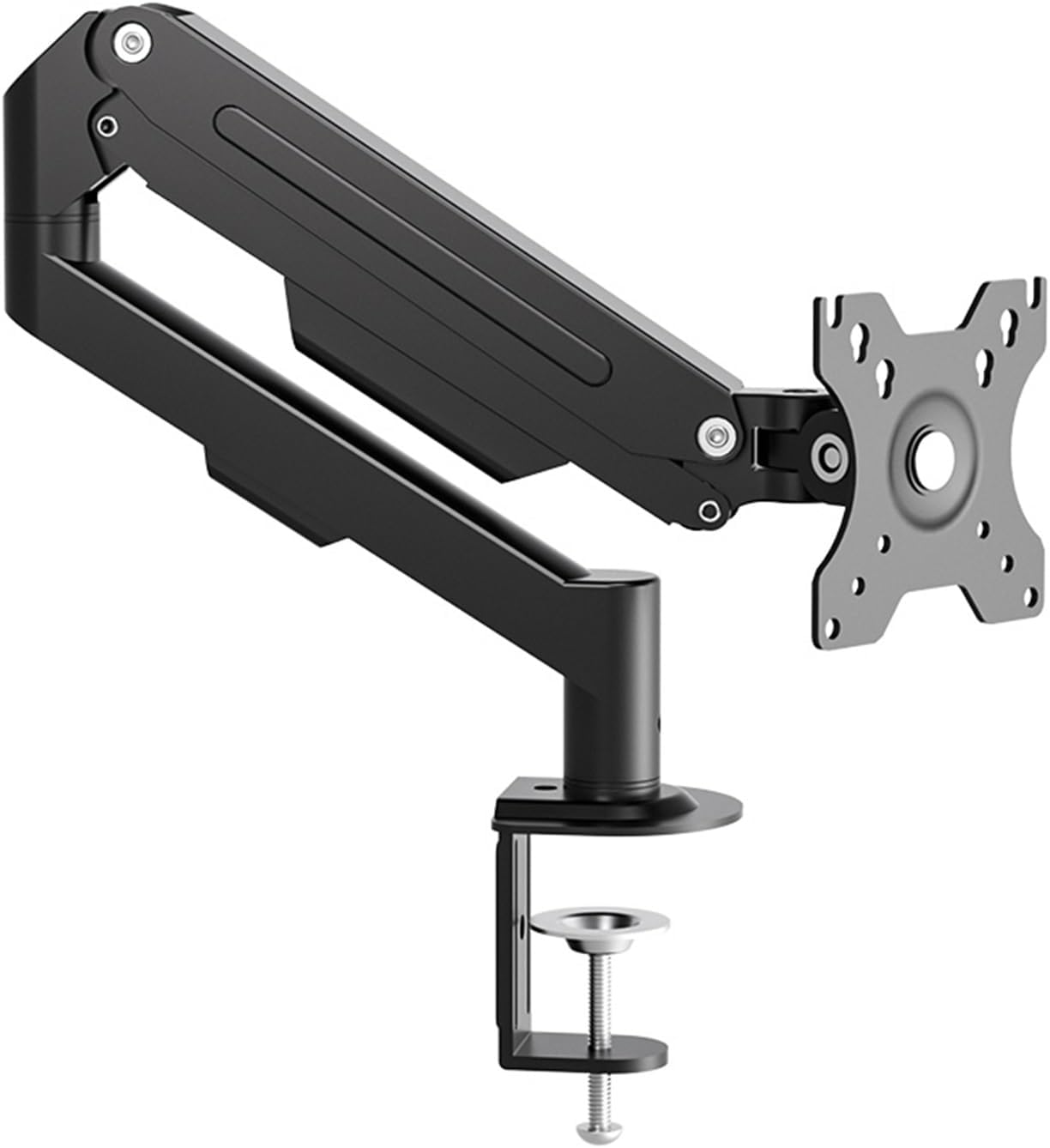 14-34 inch desktop gas spring LCD LED monitor stand articulated arm full motion support rod TV mounting bracket computer stand(M5 White)