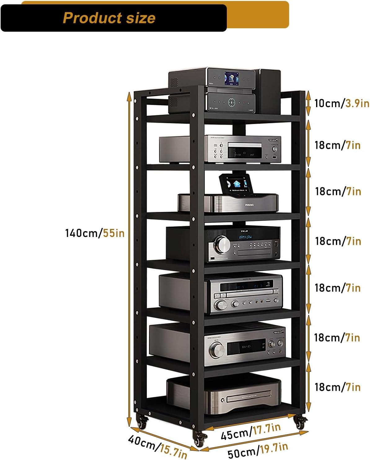 XEOKXOIT 7 Tier AV Media Stand