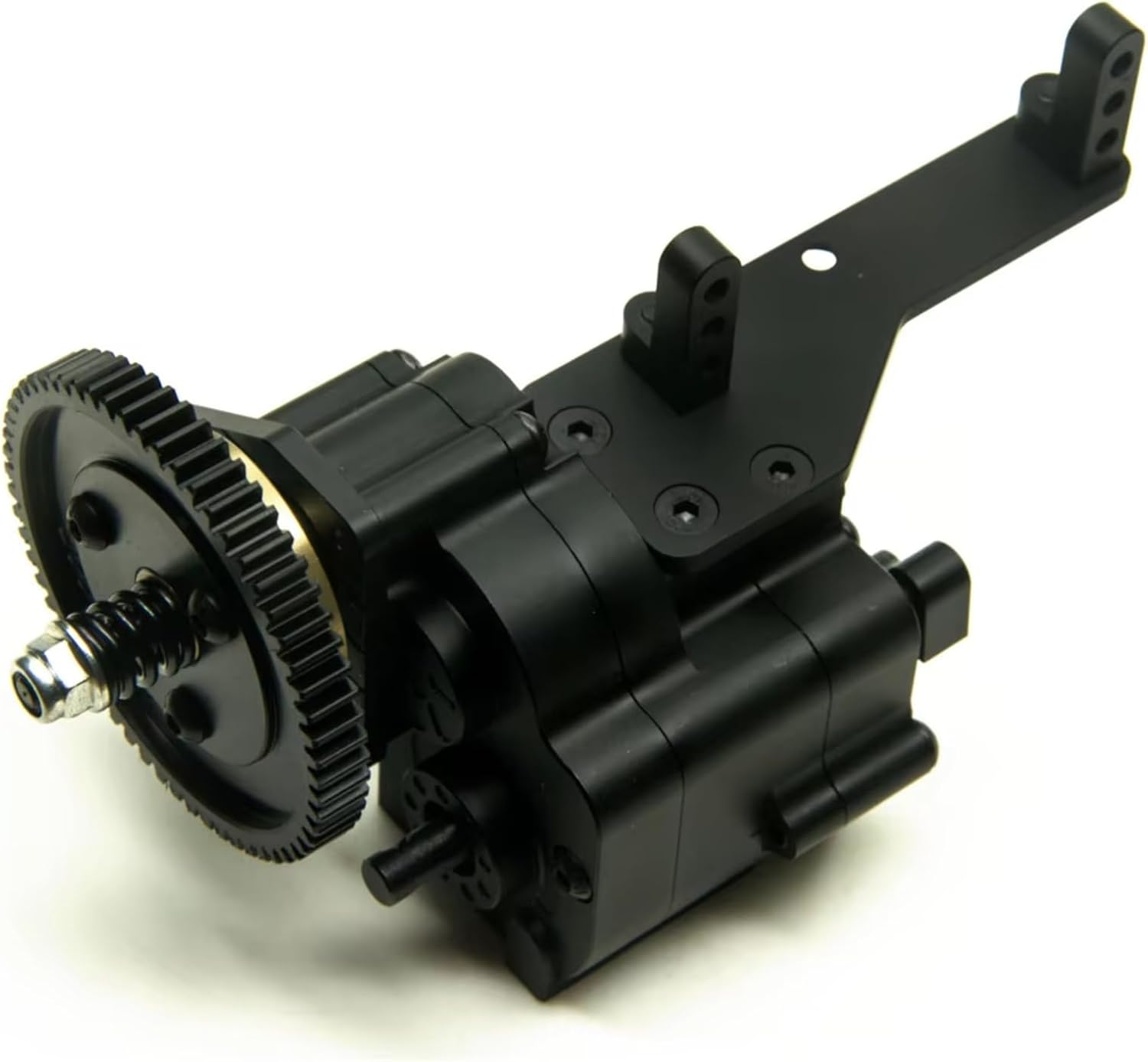 RC Gearboxes For Axial For Wraith AX10 For SCX10 Accessories 1/10 AXSPEED Metal CNC For Chassis Gearbox Transfer Case AX2 Transmission Box 2 Speeds(Transmission Box)