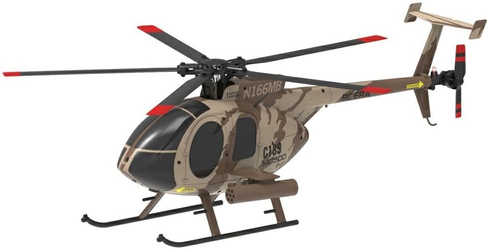 C189 MD500 Remote Control Helicopter for Adults, 1:28 Scale 4CH Single-Rotor RC Aircraft with Brushless Motor, 6-Axis Gyro, and Optical Flow Localization, 2.4GHz RTF