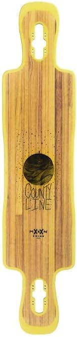 County Line Complete - Longboard Skateboard, Waterproof, Durable, Lightweight, by Moonshine Manufacturing (Firm Flex Complete with Trucks & Wheels)