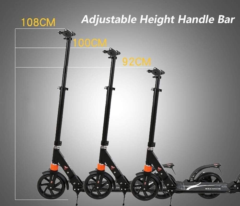Scooters Kick Scooter for Adults Kids Unisex Adult Kick Scooter Load 150kg Commuting Scooter with Disc Brakes Birthday Gifts for Adult Teenager Men Women Non-Electric (Color : White)