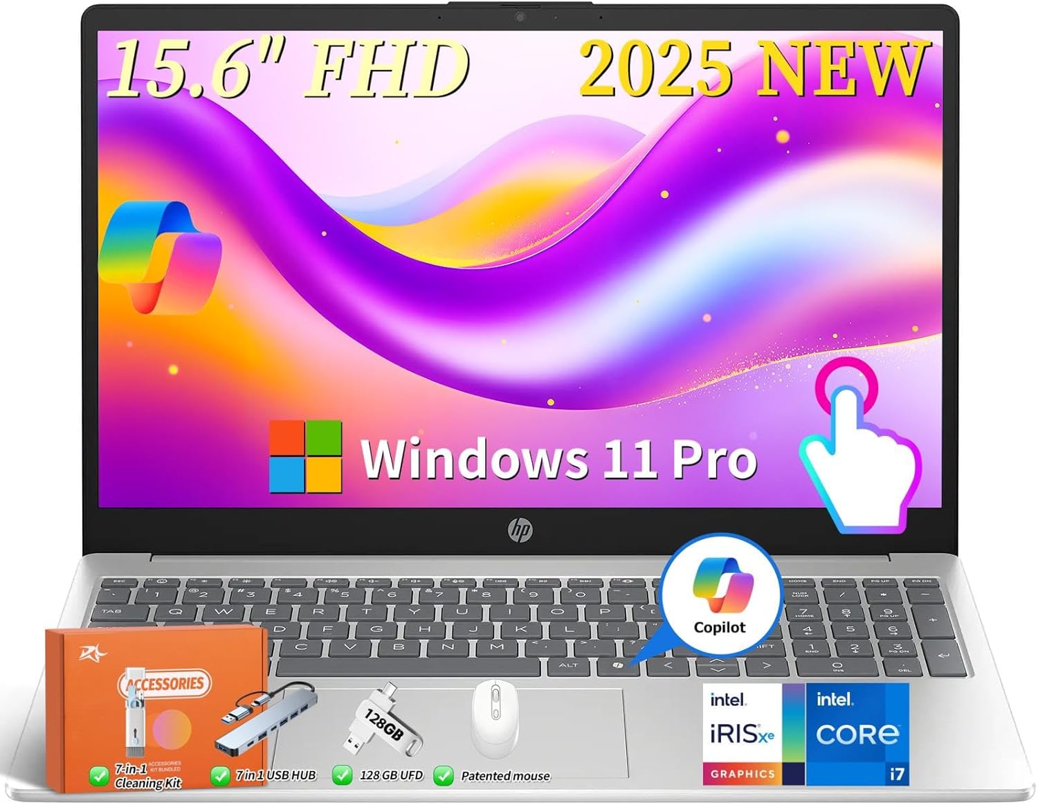 HP 2025 Touchscreen Laptop for Business, 15.6