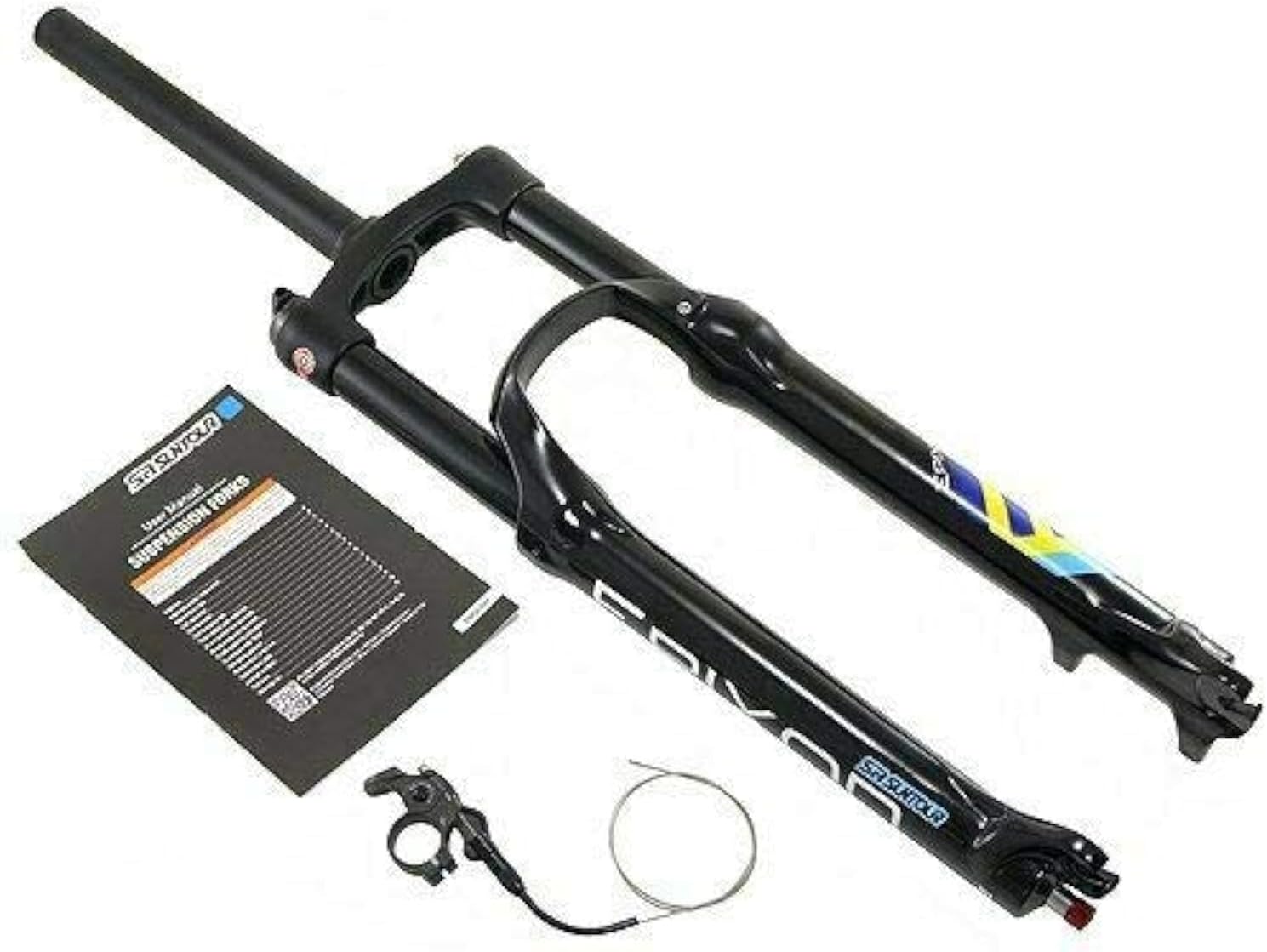 SR Suntour Epixon Fork 27.5 Inches 120mm Remote Lockout Air QR 9mm, Glossy Black, VK1558-H