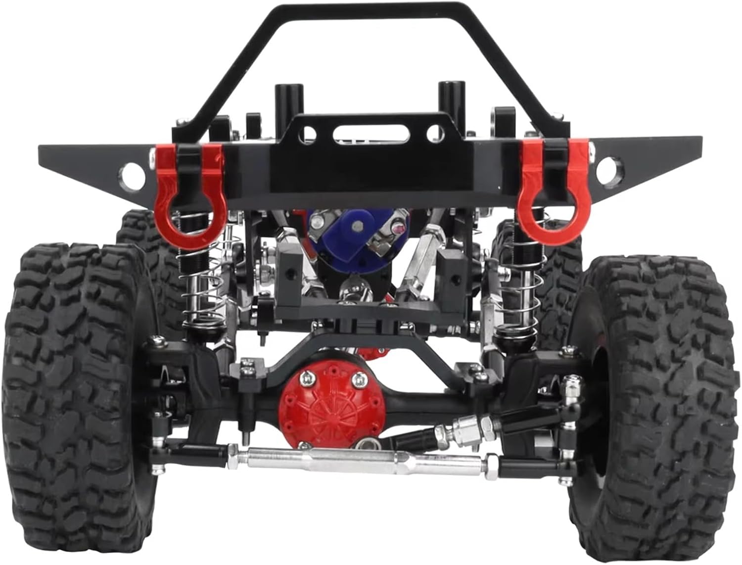 RC Upgrade Accessories for WPL C14 C24 1/16 RC Car Metal Assembled Frame Chassis Axle Gearbox Pull Rod Set Parts Accessories Whole Upgrade RC Car Accessories(Black)