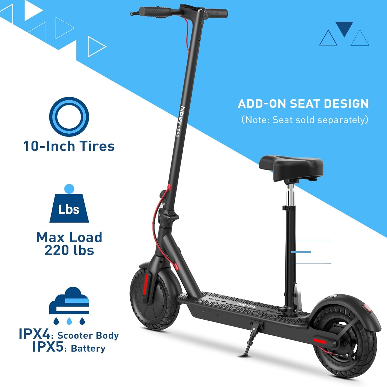 S2 SE / KS4 Pro Electric Scooter, 19 MPH, 17–25 Miles Range, Foldable Commuter E-Scooter with 10