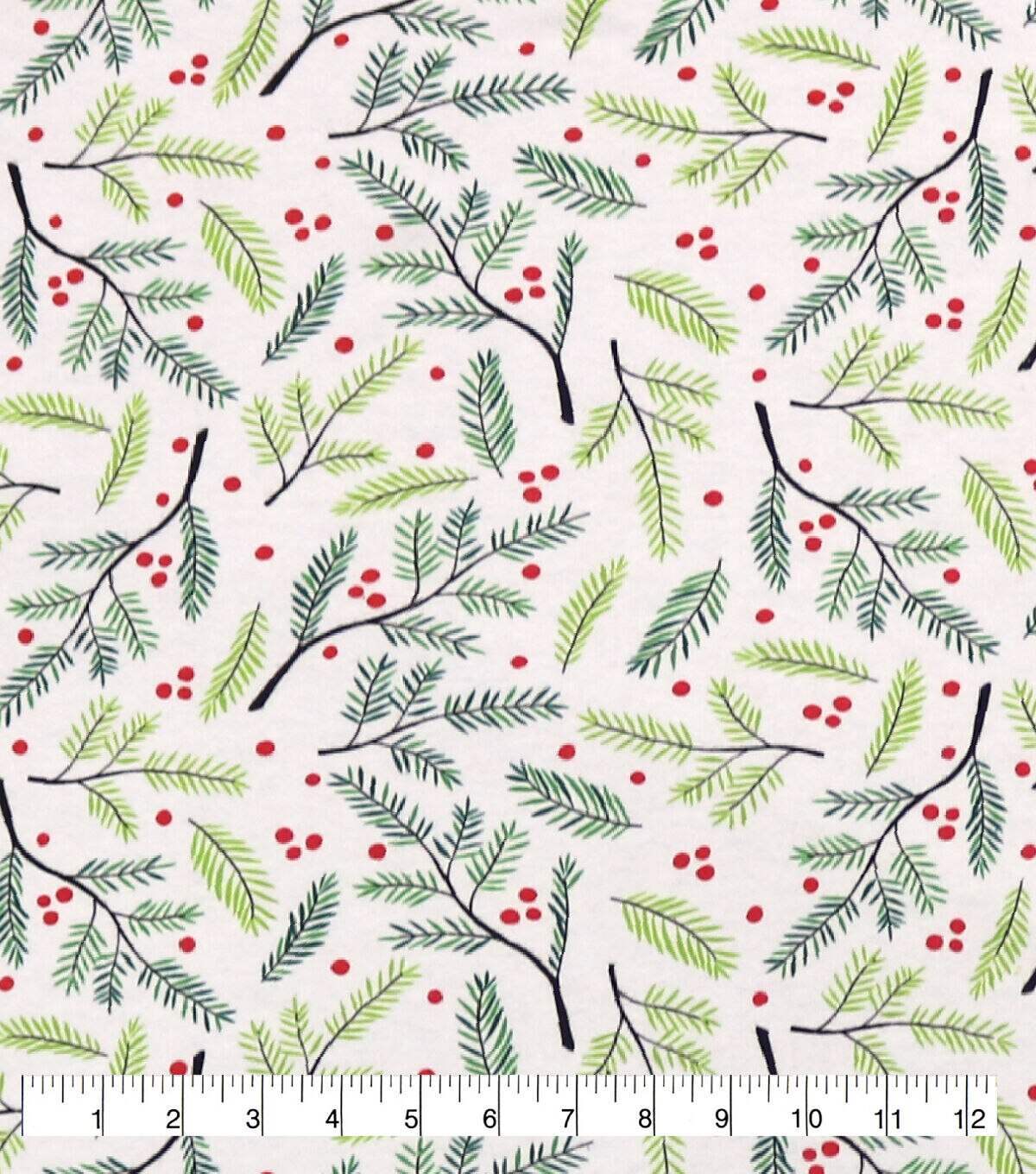 Mistletoe & Holly Super Snuggle Christmas Flannel Fabric