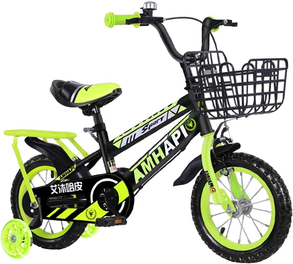 12/14/16/18 Inch Bicycles for Boys and Girls from 2 to 13 Years Old, Children's Bicycles with Training Wheels and Handbrake
