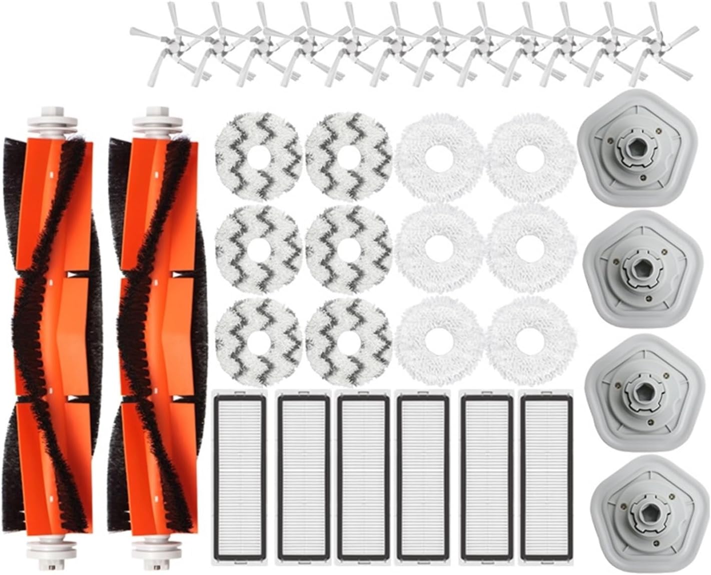 rqhdd Vacuum Attachment Compatible with Dreame Bot W10 Accessories W10 Pro HEPA Filter Robot Vacuum Cleaner Side Main Brush Mop Cloth Replacement Parts(Pink)