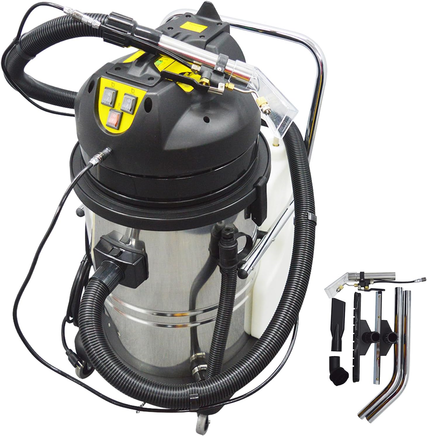 LGXEnzhuo 2000W Carpet Extractor 13.2Gal Upholstery Cleaning Spraying Machine Carpet Wet/Dry Cleaner Machine with 6 Joints 110V