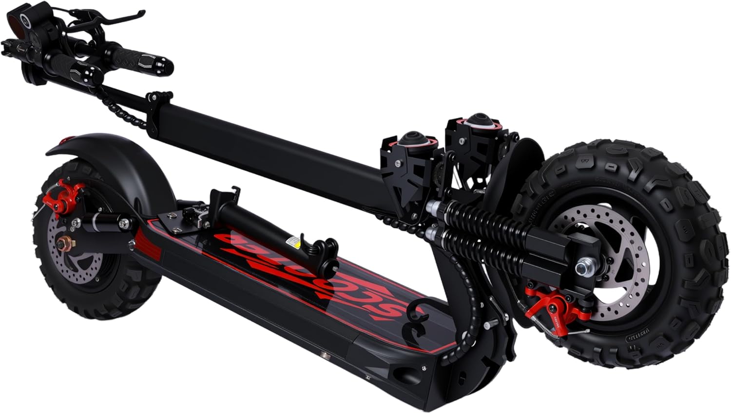 Electric Scooter Adults, 34 MPH w/ 34-Mile Range, 1200W Peak Motor, 48V 18AH Battery, 11