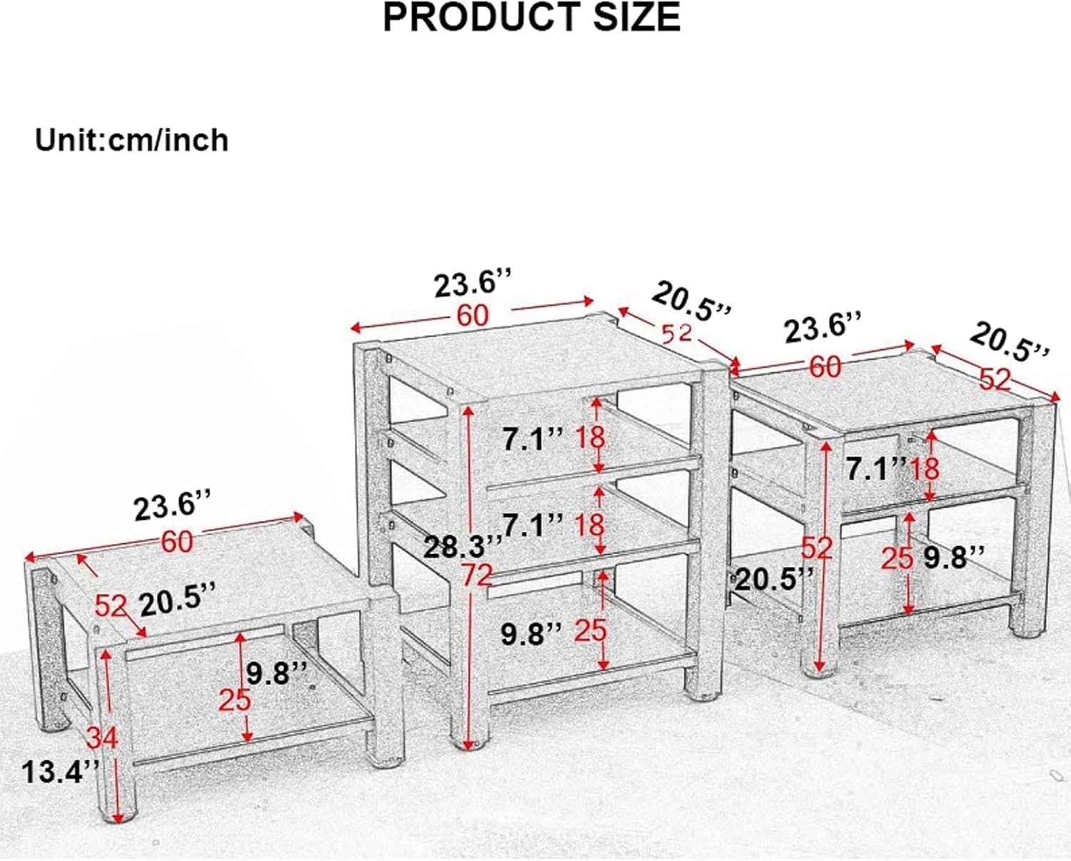 XMFBSY Medios Stereo Audio Rack Stand Tower Open Media Storage Cabinet Wooden Corner Shelf Modern AV Media Stand for DVD Players Game Console TV Box Organizer(Natural