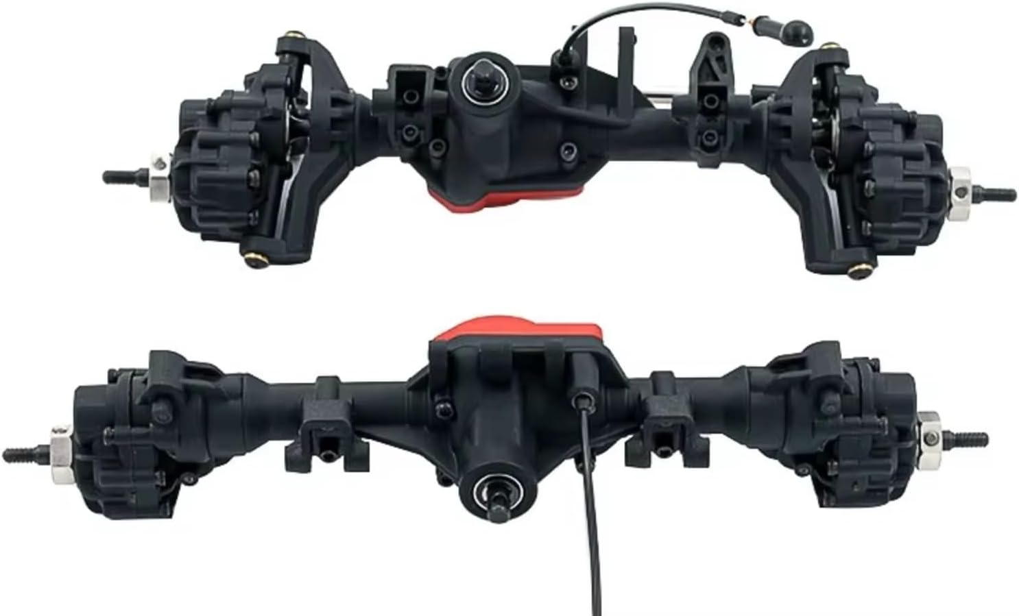 Compatible with TRX-4 1/10 Rc Crawler Car Upgrade Parts Modification Spare Complete Front Rear Portal Axle Differential T-Lock RC Front Rear Bridge