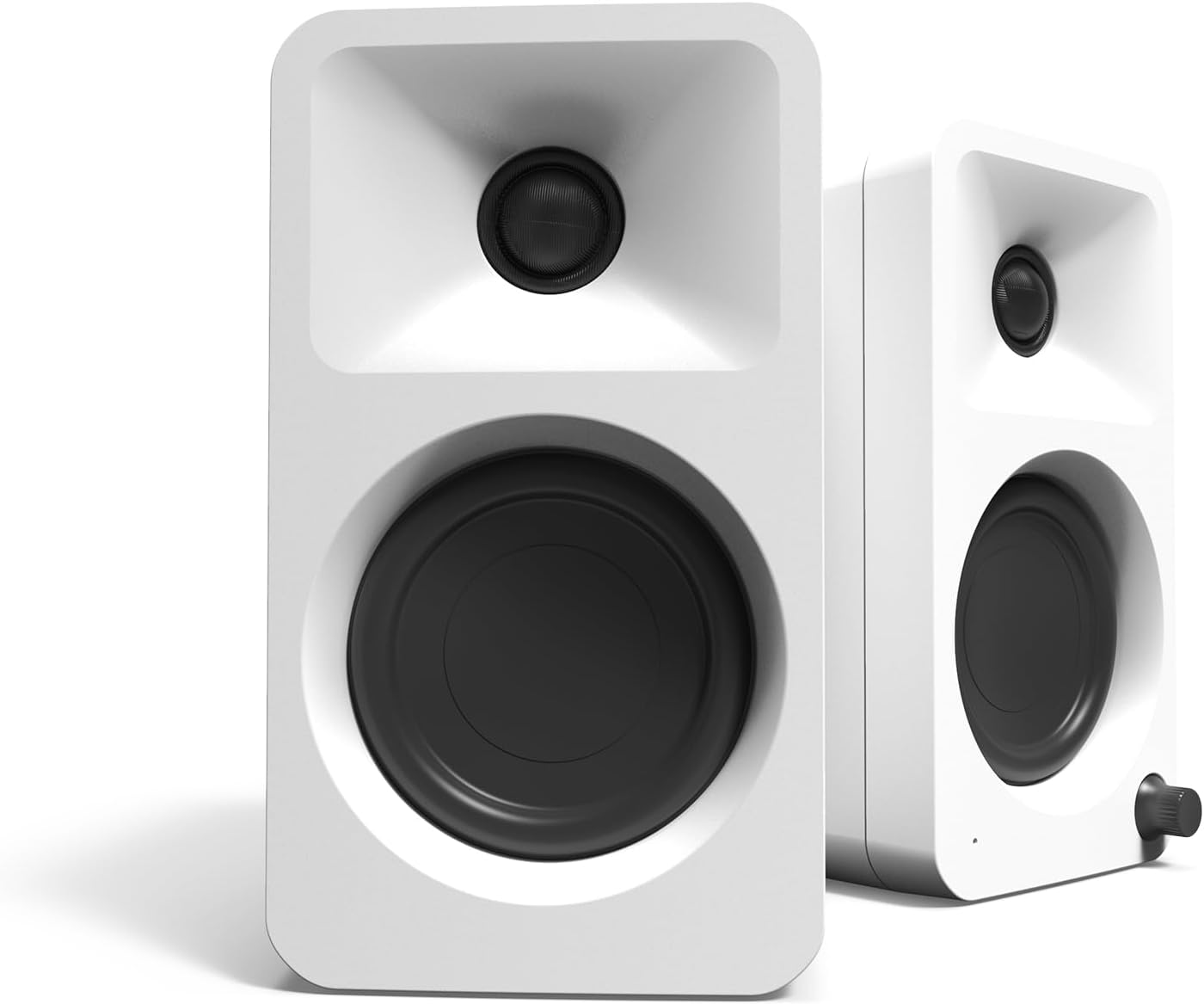 Kanto ORAMW Powered Reference Bluetooth Desktop Speakers - White Pair S2W Angled Desktop Speaker Stands for Small Speakers - White Pair (2024)