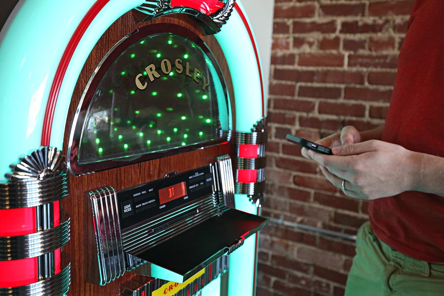 Crosley CR1215A-WA Full Size Digital Bluetooth Jukebox with CD