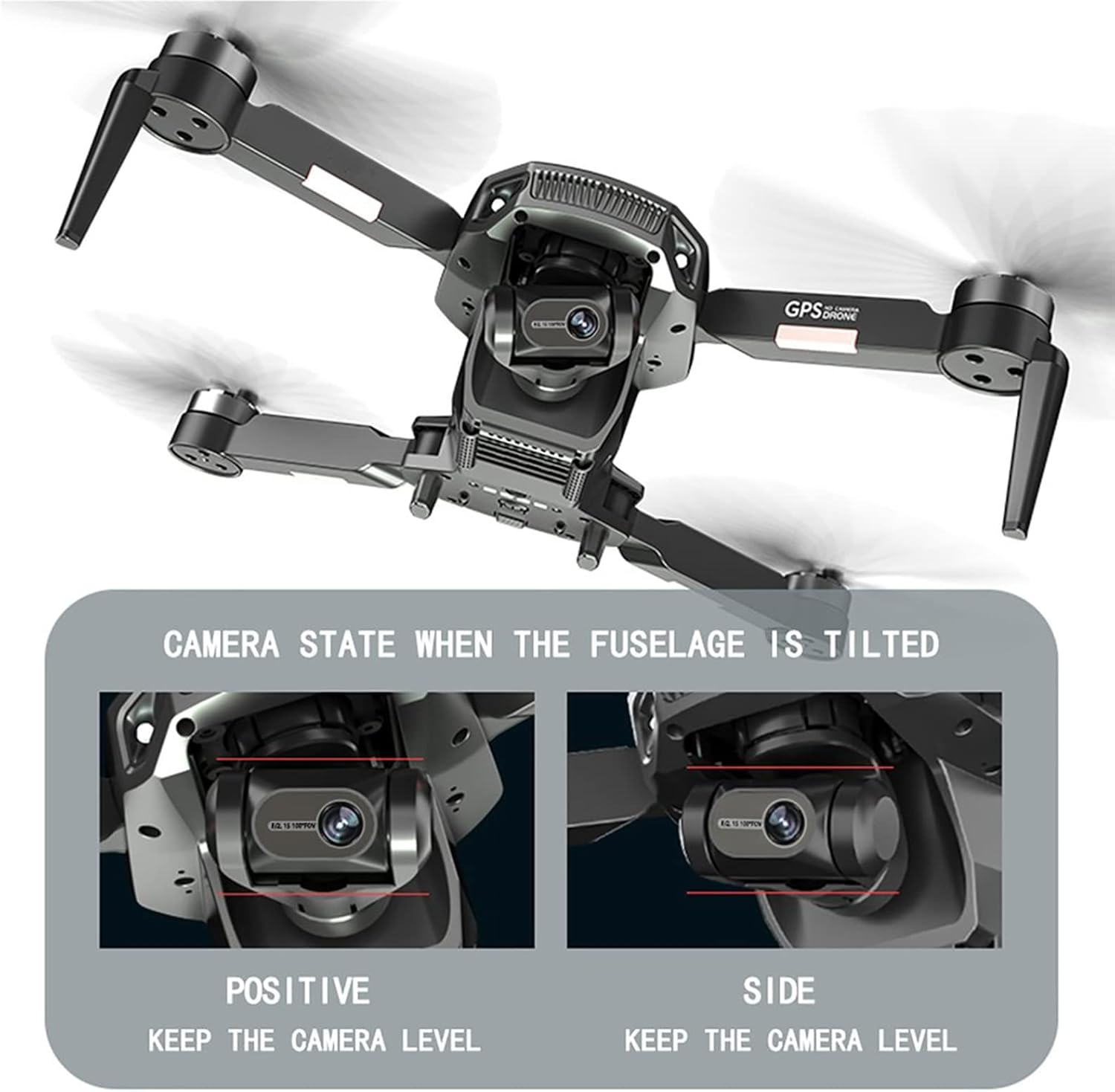Drones with Camera for Adults 4k Drone with Three-Axis Gimbal Foldable 5G FPV GPS Drones for Beginners with Live Video Follow Me Auto Return Home Encircling Flight (Battery*4) (Battery*2)