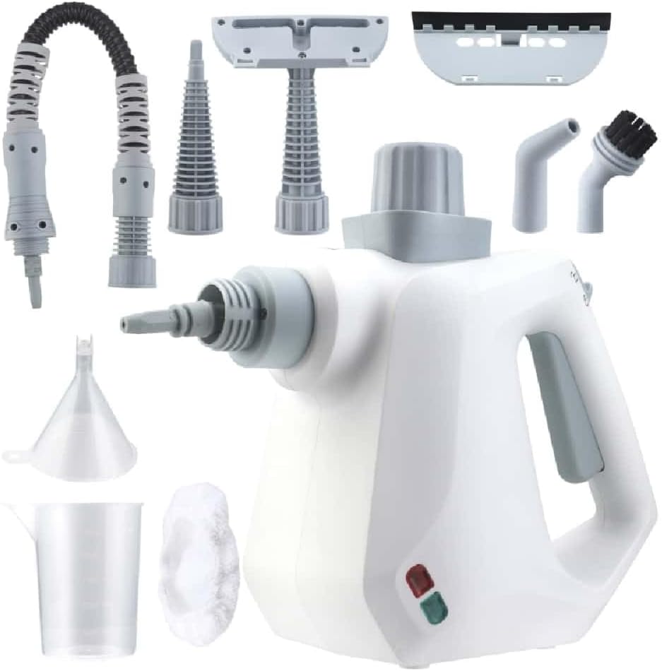 Pressurized steam Cleaners for Furniture, Carpets, and Tile Grout, and Handheld high-Pressure steam Cleaners for Cleaning car interiors.