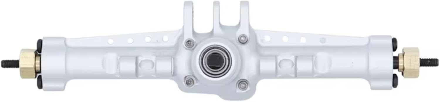 RC Spare Part Compatible with Traxxas for TRX4M for Bronco 1/18 RC Crawler Car Parts 2Pcs Metal Front and Rear Axle with Steel Gear(White)