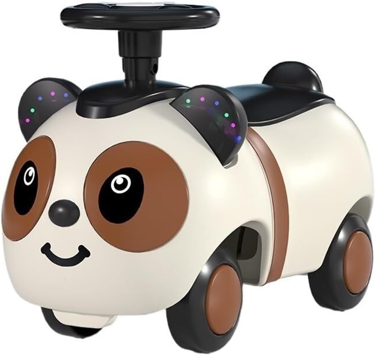 Wiggle Scooter Kids Ride On Toys Wiggle Car with Under-Seat Storage 4 Wheels Swing Cars for Preschool Indoor Outdoor Toy(Brown)