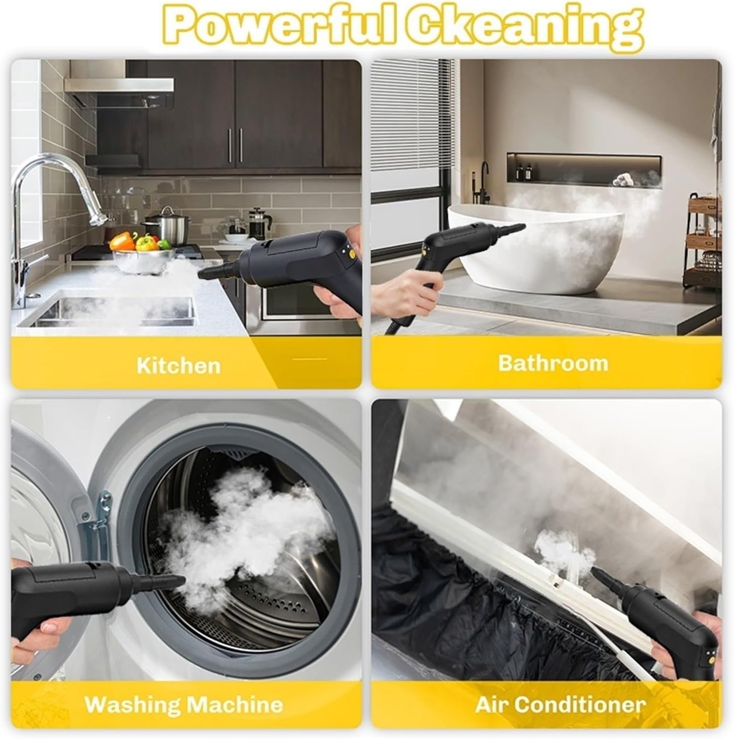 Handheld Multifunctional High-temperature Steam Cleaner Compatible With Car & Home(13,110 V)