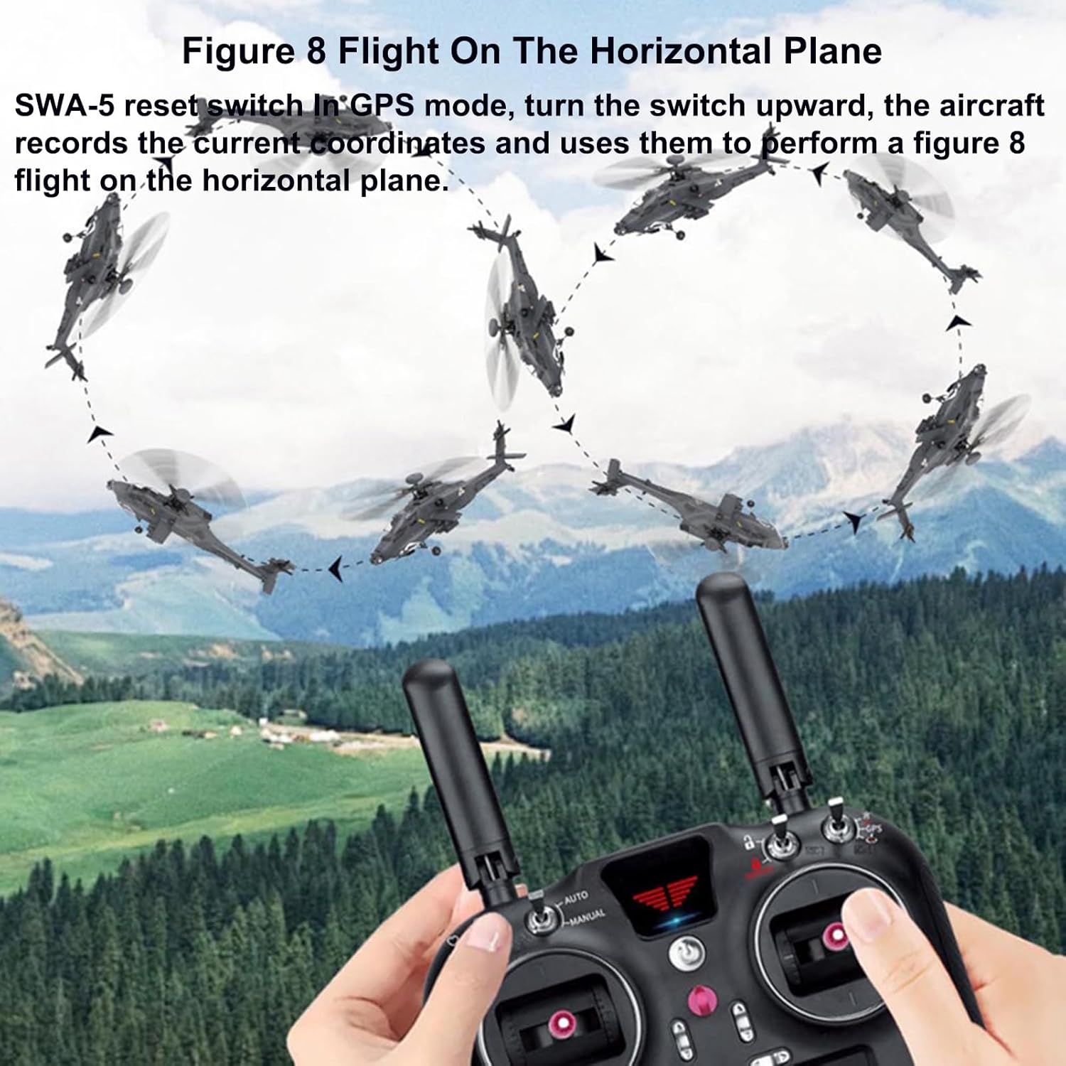 Remote Controlled Helicopter Aircraft Plane Drone RC Heli Single Rotor No Ailerons with Camera 6CH 6-Axis Gyroscope Altitude Hovering W/Optical Flow Localization 2Battery(with Camera)