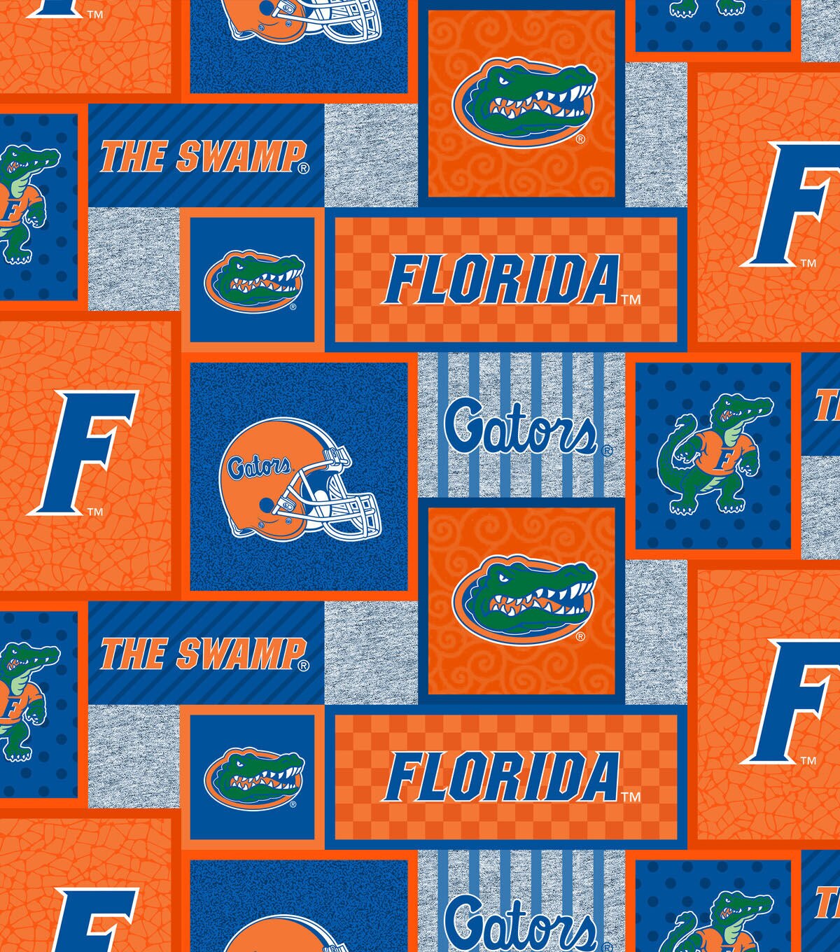 Florida Gators Fleece Fabric College Patches