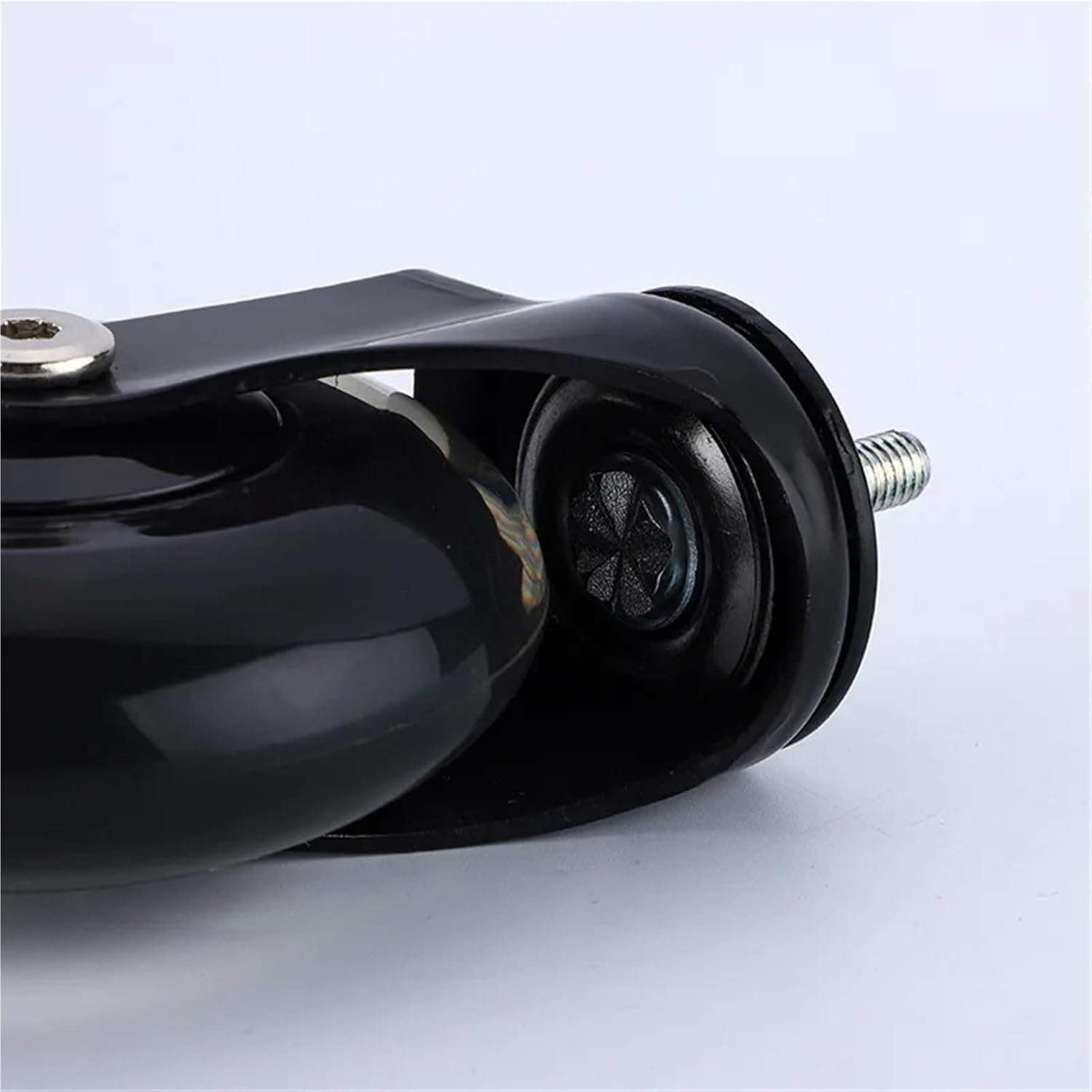 5-Piece 4 Inch Universal Caster Set, PU Ice Wheel with Brake for Entertainment Equipment and Scooter(M10x15mm,Brake Wheel)