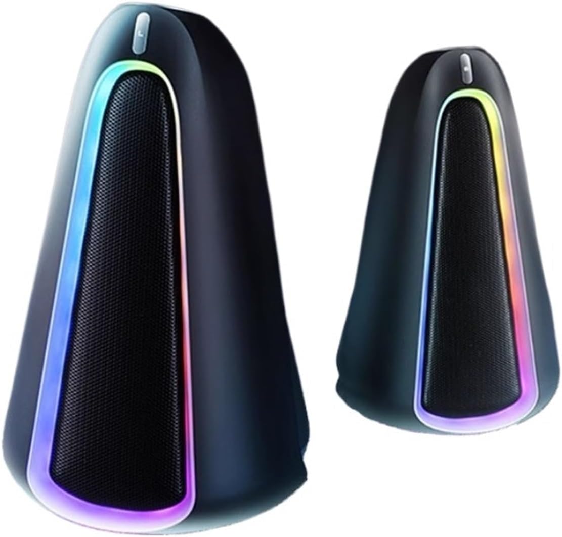 Mode Stereo Desktop Speaker Connection Gaming 3.5mm Interface RGB Home Computer Speaker(E)