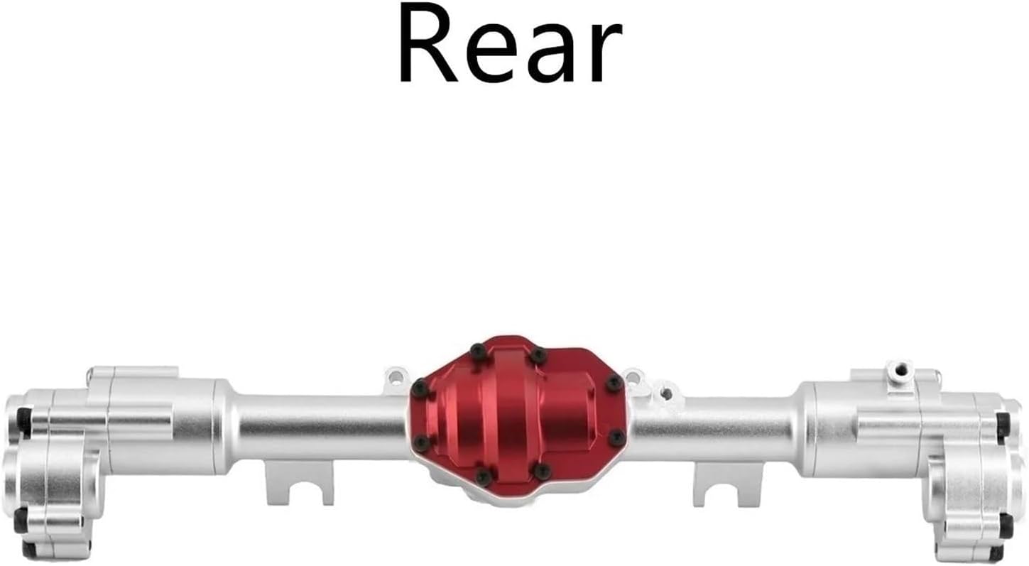 RC Car Accessories for YiKong for YK4082 YK4083 for Absima for Yucatan CR1.8 Metal Front and Rear Portal Axle Housing Gear Cover 1/8 RC Crawler Modified Parts(Rear Axle)