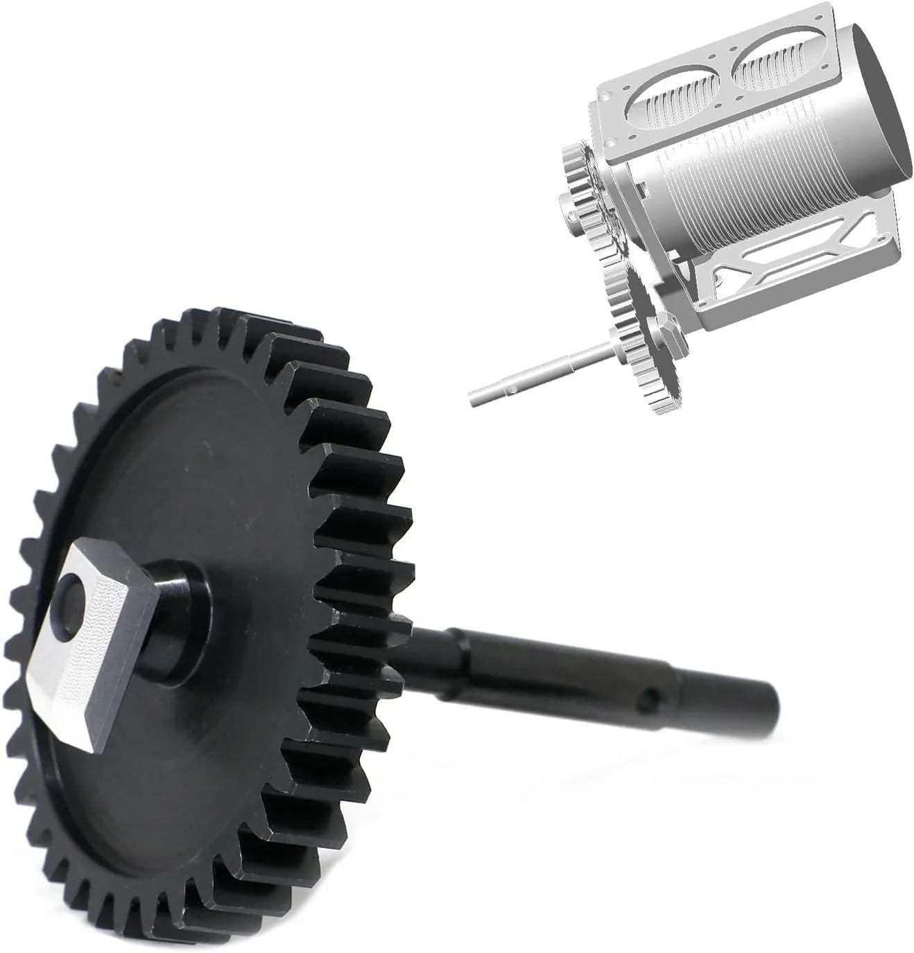 RC Models Spare Parts For Traxxas For X-Maxx 1/5 CNC 45 HD Steel 1.5Mod 20T 25T 30T 35T Pinion Spur Gear Set RC Car Upgrade Parts(30T 30T)