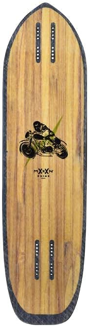 Longboard Skateboard, Freestyle Cruiser, Waterproof and Wood Construction, Cruise Skateboard and Longboard Decks, Lightweight Build (Sidekick Complete Deck + Wheels)